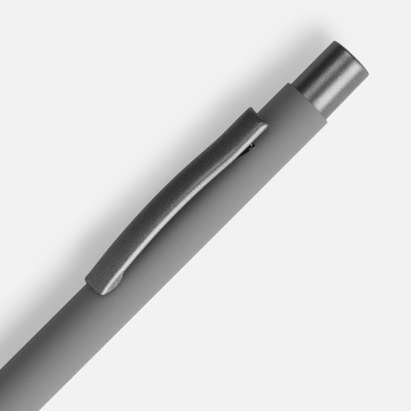 Ручка шариковая Atento Soft Touch, серая, 13,5х0,9 см