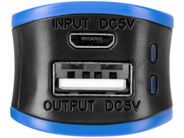 Внешний аккумулятор «Edge», 2000 mAh, Цвет ярко-синий/черный