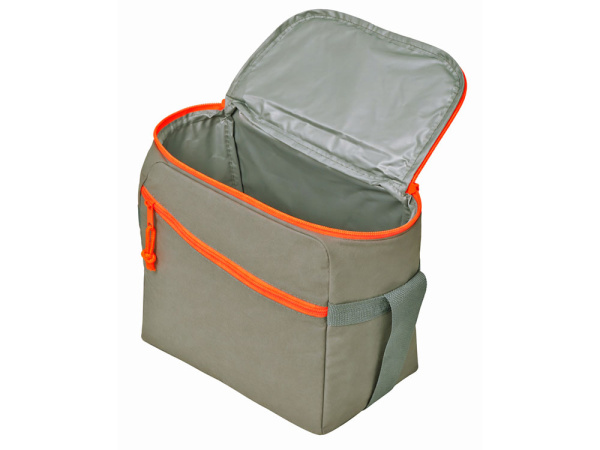 Изотермическая сумка-холодильник «Neo Classic» c контрастной молнией, Цвет серый/оранжевый