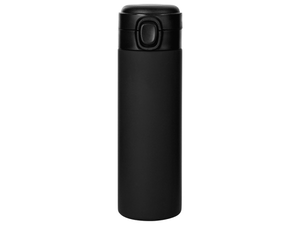 Вакуумная термокружка c кнопкой «Guard», soft-touch, 400 мл, Цвет черный