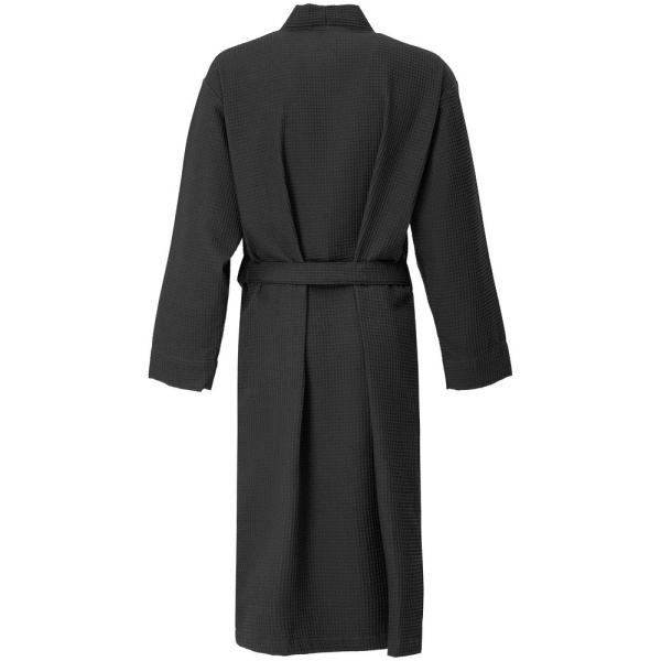 Халат вафельный Kimono, черный, M/L–XL/2XL