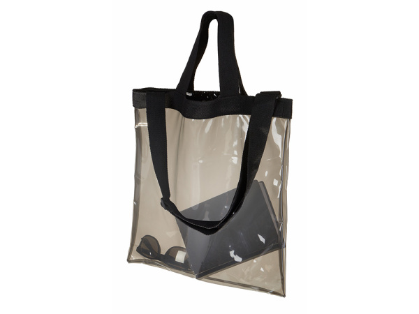 Сумка «Frank» из прозрачного пластика с регулирующейся лямкой, Цвет черный