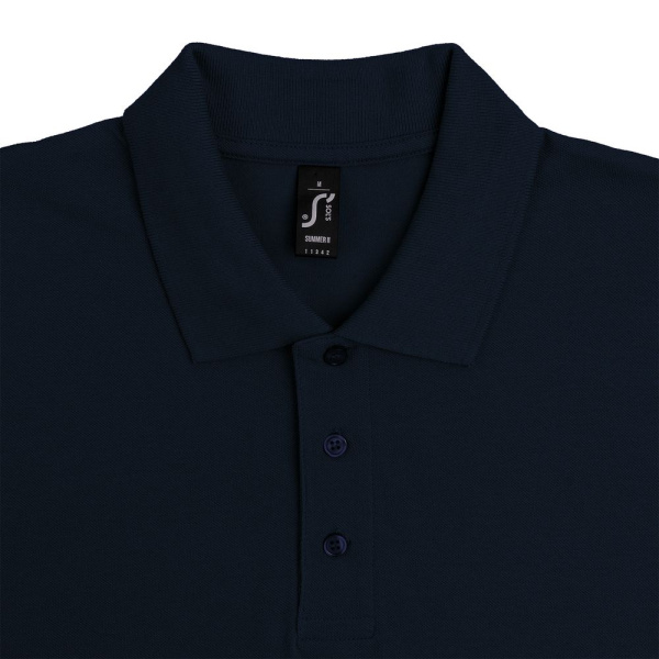 Рубашка поло мужская Summer 170, темно-синяя (navy), XS–XXL