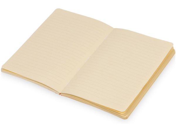 Блокнот А5 из переработанного тростника и RPET «Adiantum», Цвет красный/бежевый