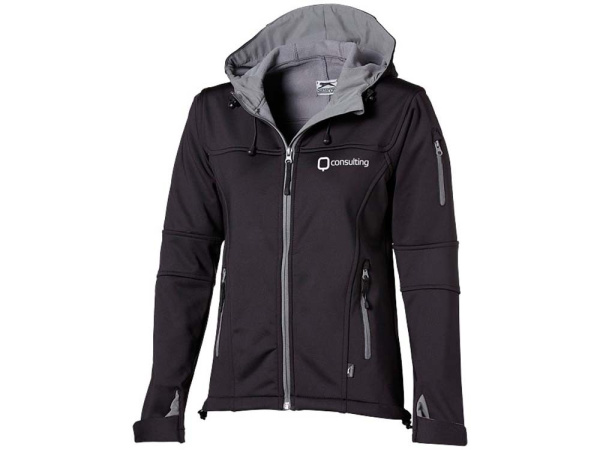 Куртка софтшел "Match" женская, Размер XL, Цвет черный/серый