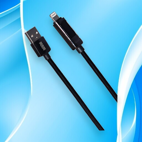 Кабель USB MRM MR87i USB-Lightning, длина 1000мм, ток 5А, черный / Быстрая зарядка и надежная производительность