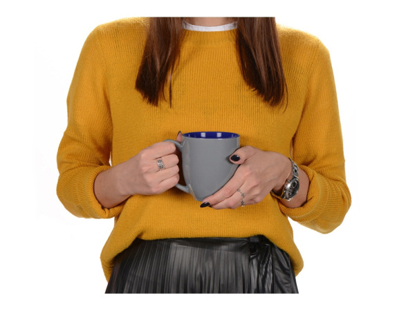 Кружка «Gracy», Цвет серый/темно-синий