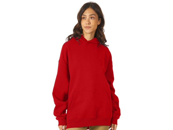 Толстовка с капюшоном оверсайз «Berlin» унисекс, Размер XS-S, Цвет красный