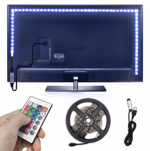 Комплект светодиодной подсветки для домашнего кинотеатра TV LED STRIP 16 colors (3 метра,20 режимов