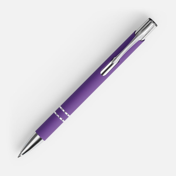 Ручка шариковая Keskus Soft Touch, фиолетовая, 13,7х0,8 см