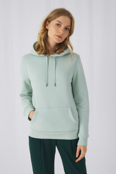 Толстовка с капюшоном женская Queen, дымчато-серая, XS–XXL