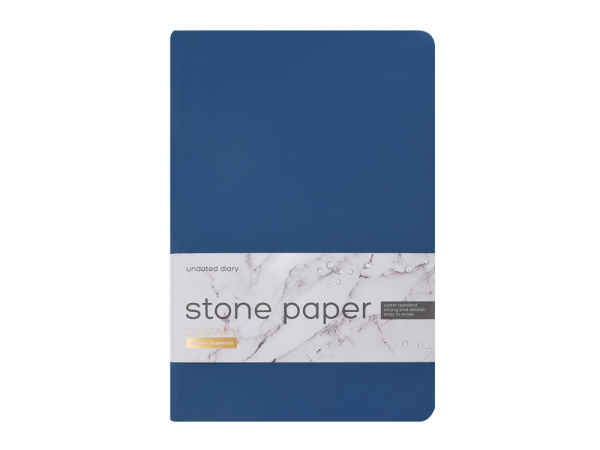 Ежедневник с каменной бумагой недатированный А5 «Carrara», Цвет темно-синий