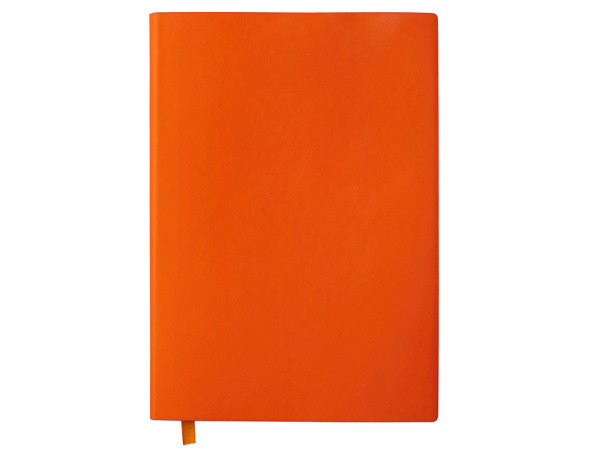 Блокнот в гибкой обложке А5 «C1» софт-тач, Цвет оранжевый
