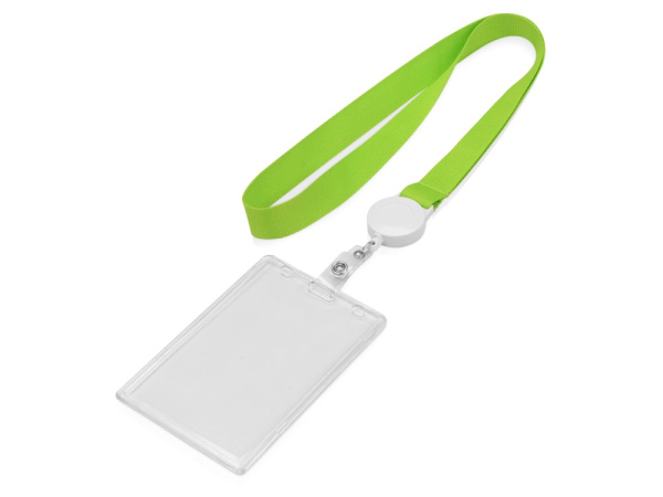 Ланьярд с ретрактором, Цвет зеленое яблоко