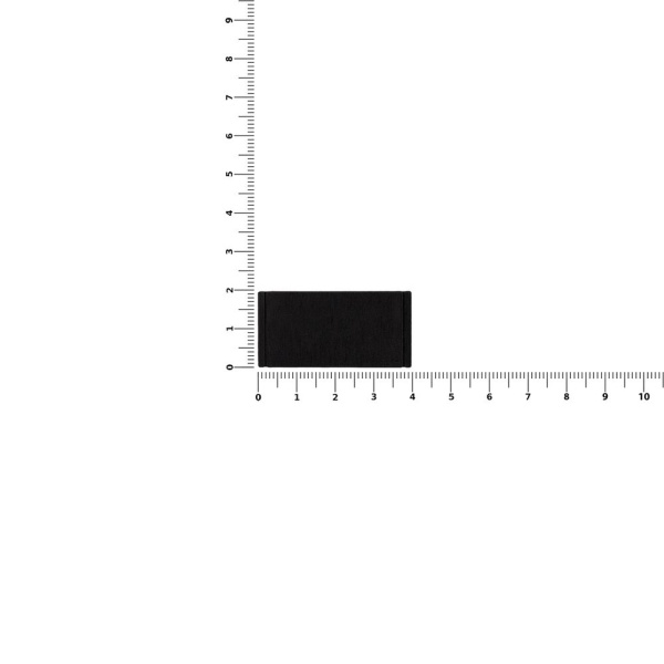 Лейбл из ПВХ Dzeta, XS, черный, 2х4х0,2 см