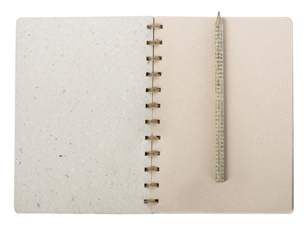 Блокнот А5 с бумажным карандашом и семенами цветов микс, Размер A5, Цвет белый