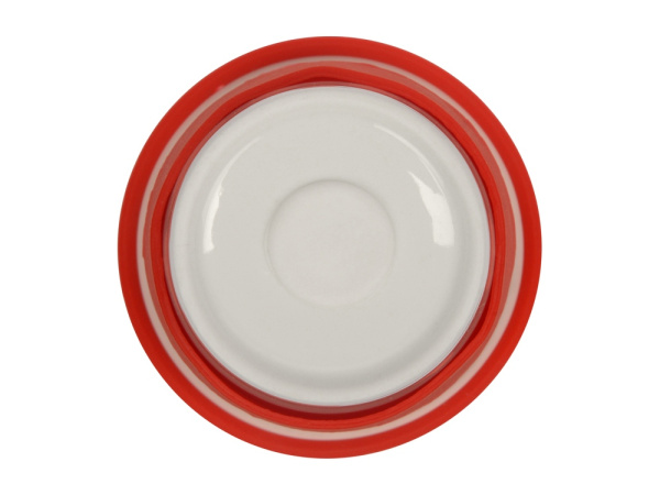 Фарфоровая кружка с двойными стенками «Toronto», Цвет белый/красный