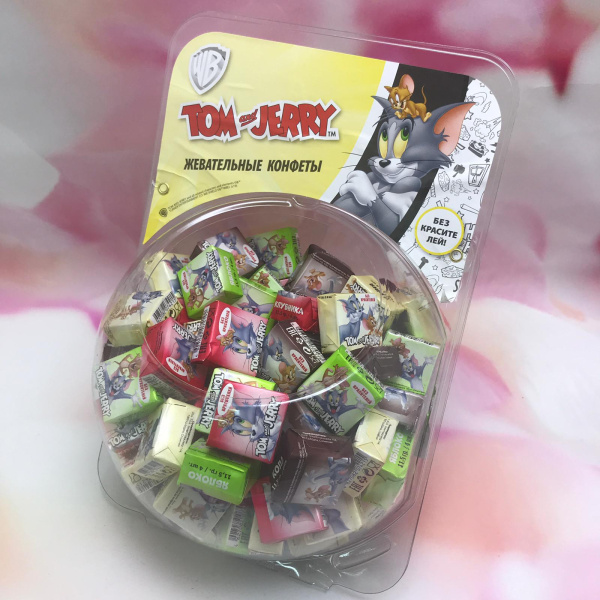 Блок жевательных конфет Tom and Jerry  (Том и Джери), 120 шт. Ассорти вкусов