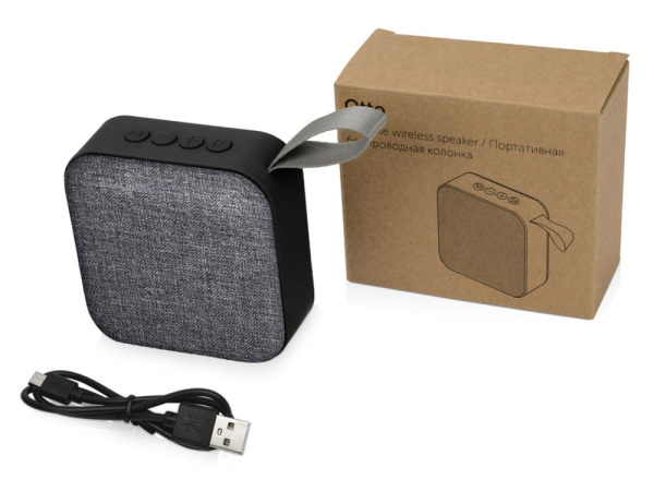 Портативная колонка «Otto», Цвет серый/черный