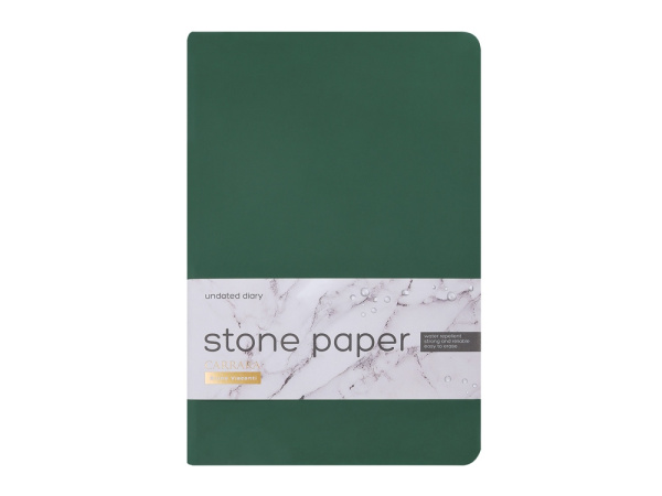 Ежедневник с каменной бумагой недатированный А5 «Carrara», Цвет зеленый