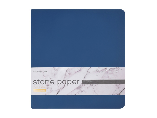 Еженедельник с каменной бумагой А5+ «Carrara», Цвет темно-синий