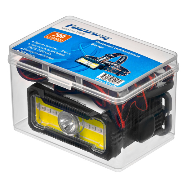 FOCUSray 1325 акку 18650 1200мАН 200 люмен,цифровой дисплей,USB кабель 1/180, шт