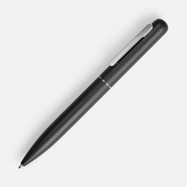 Ручка шариковая Scribo, матовая серая, 14х1,4 см