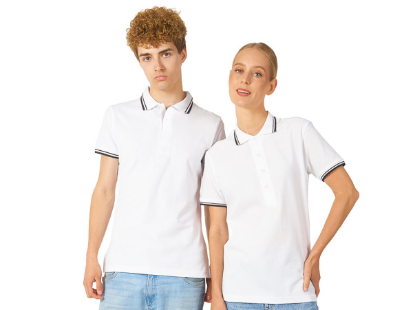 Рубашка поло "Erie" мужская, Размер 3XL, Цвет белый/черный