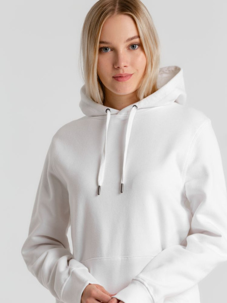 Толстовка с капюшоном унисекс King, белая, XS–4XL