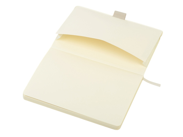 Блокнот А5 в гибкой обложке «Vision 2.0» soft-touch, Размер А5, Цвет бежевый