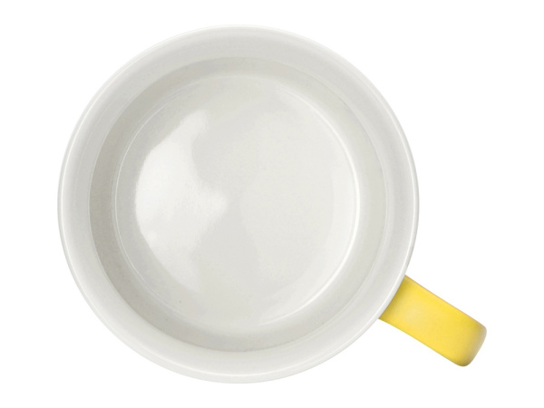 Кружка «Nancy», матовая, Цвет желтый/белый