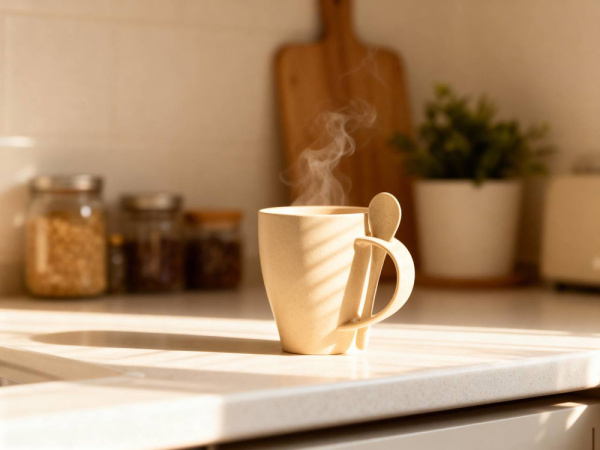 Кружка из пшеничного волокна «Nina», Цвет бежевый