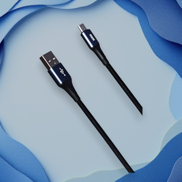 Кабель USB MRM MR83m USB-Micro, длина 1000мм, ток 5А, синий / Высокая мощность и стильный дизайн
