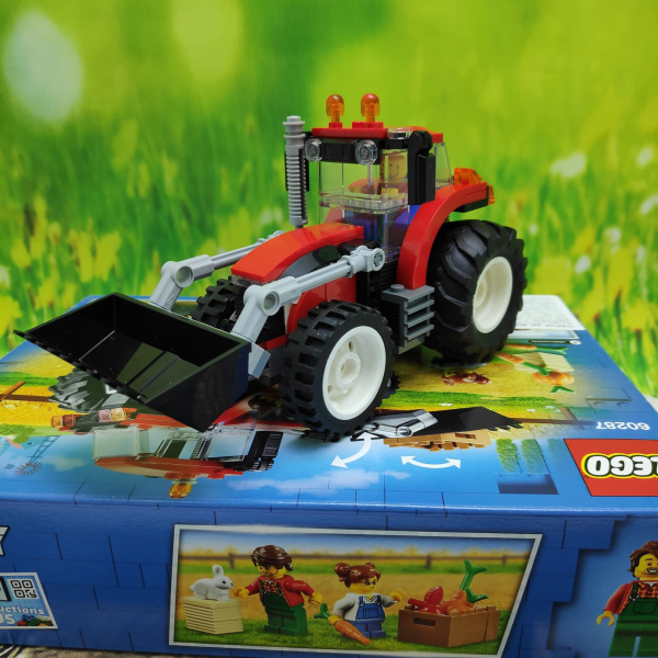 Оригинал Конструктор LEGO City 60287 "Трактор" механический, подвижный ковш ( трактор, тракторист, ф