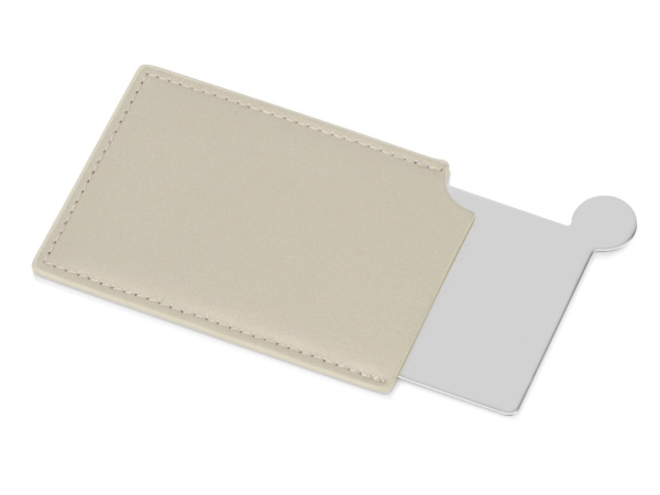 Зеркало в чехле «Style», Цвет серебристый, бежевый