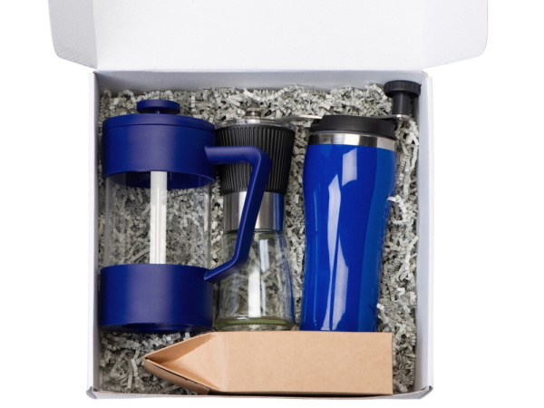 Подарочный набор «Бодрое утро» 2.0, Цвет синий