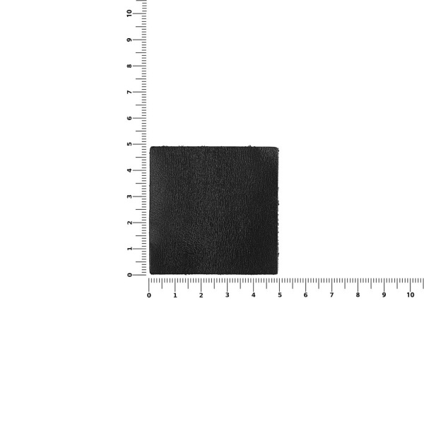 Лейбл кожаный Pasek, L, черный, 5х5 см