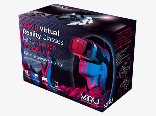 Очки виртуальной реальности MIRU VMR800 Mega Quest для смартфона 4-7"