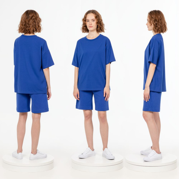 Футболка унисекс оверсайз T3, синяя, XS–XXL