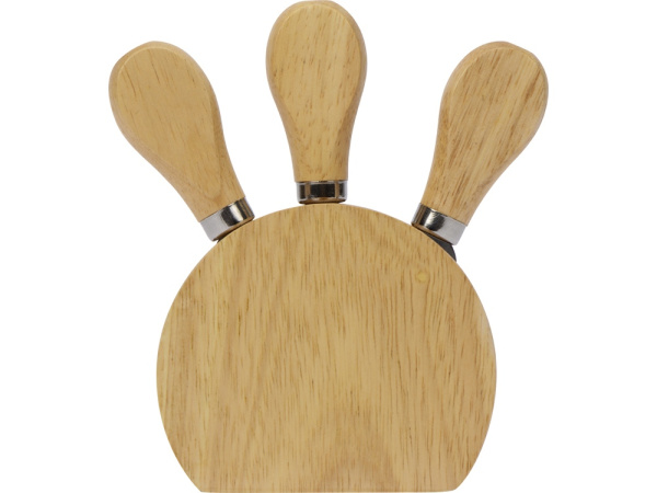 Набор из ножей для сыра на подставке «Take it cheesy», Цвет бежевый