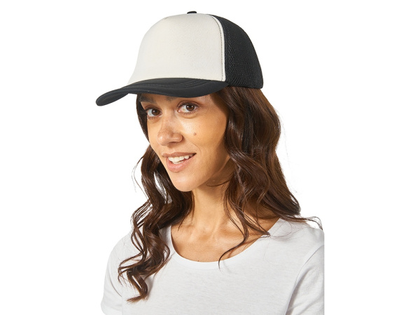 Бейсболка «Newport», Цвет белый/черный