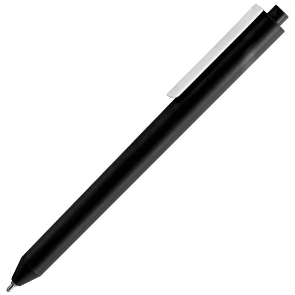 Ручка шариковая Pigra P03 Mat, черная с белым, 14x1,1 см