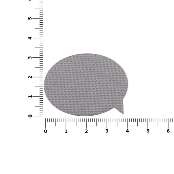Наклейка тканевая Lunga Bubble, M, серая, 3х4 см
