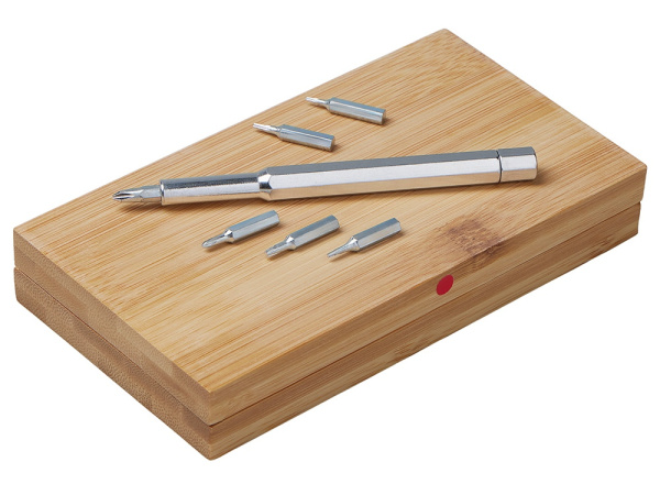 Набор отверток «Book» 24-в-1, Цвет серебристый, натуральный