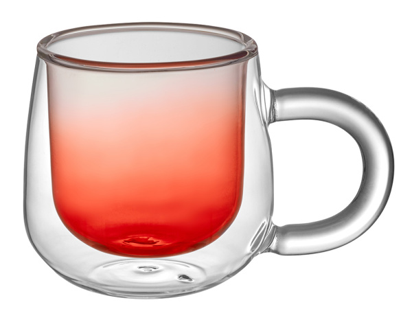 Кружка с двойными стенками и градиентом «Fog», Цвет красный