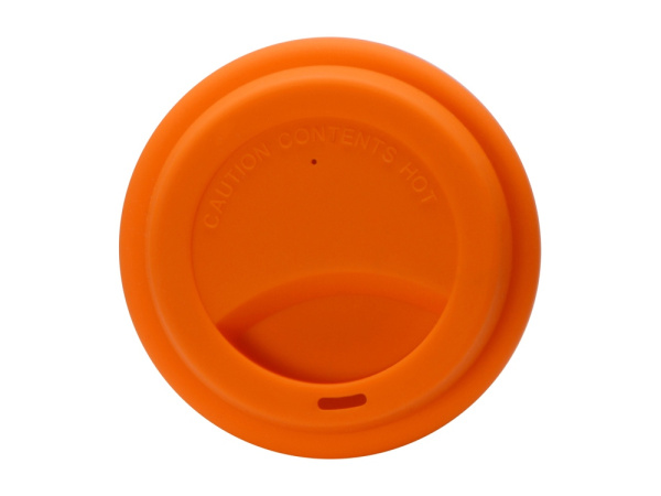 Фарфоровая кружка с двойными стенками «Toronto», Цвет белый/оранжевый