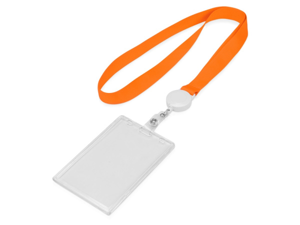 Ланьярд с ретрактором, Цвет оранжевый