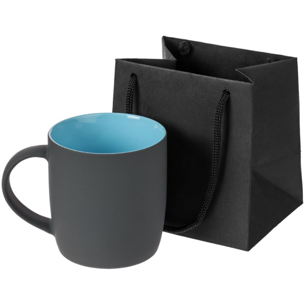Пакет бумажный под кружку Cupfull, черный, 12х10х13 см