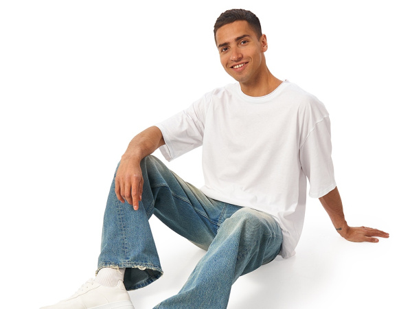 Футболка оверсайз «Liyon» унисекс, Размер XL-2XL, Цвет белый