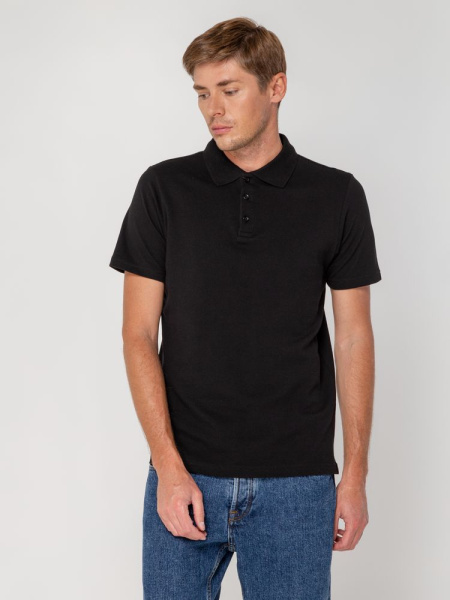 Рубашка поло мужская Virma Light, черная, S–4XL
